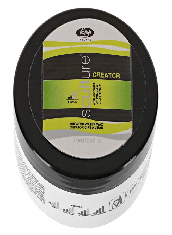 Lisap Sculture Creator Aqua Hair Wax - Medium Hold Hair Pomade for Men & Women, All Day Wet Hair Effect Styling, Frizz Control Hair Care Product for All Hair Types, 2.5 fl oz - Image 2