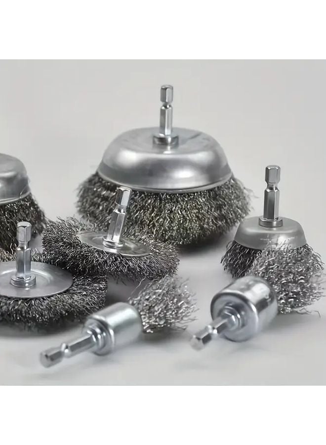 3pcs Heavy Duty Carbon Steel Wire Wheel Brush Set Rust Remover Surface Sander - Image 4