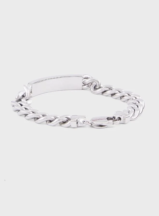 Tommy Hilfiger  Mens Chain Bracelet In Stainless Steel With An Engraved Plaque - 2790579 for Men | Best Price UAE