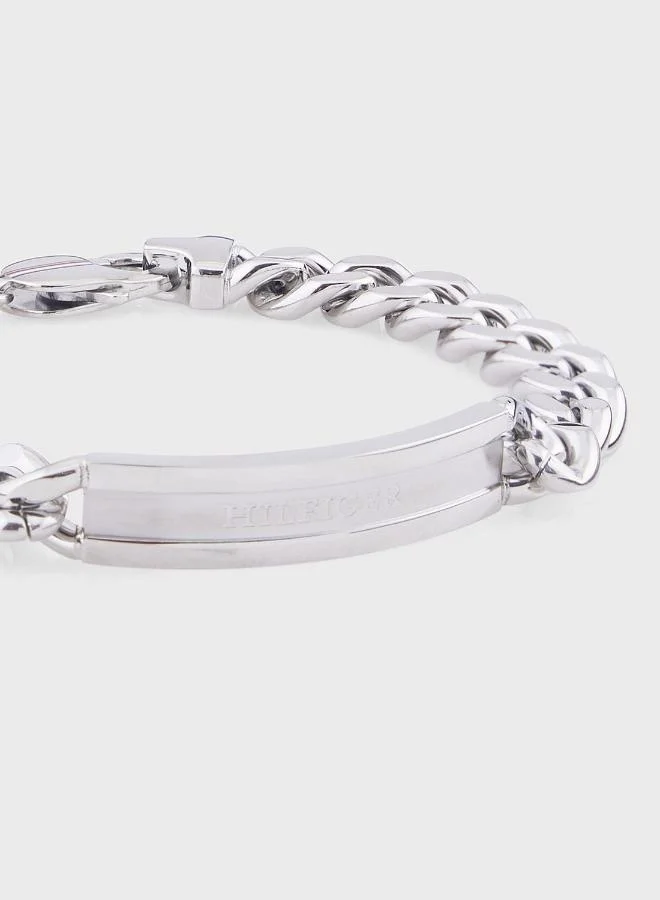 Tommy Hilfiger  Mens Chain Bracelet In Stainless Steel With An Engraved Plaque - 2790579 for Men | Best Price UAE