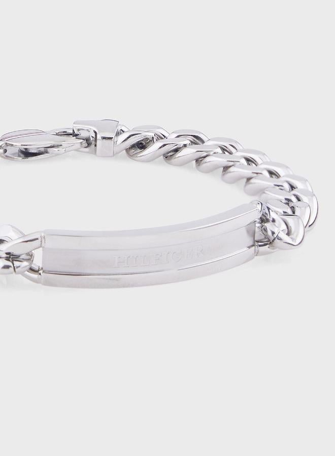 TOMMY HILFIGER Mens Chain Bracelet In Stainless Steel With An Engraved Plaque - 2790579 - Image 4