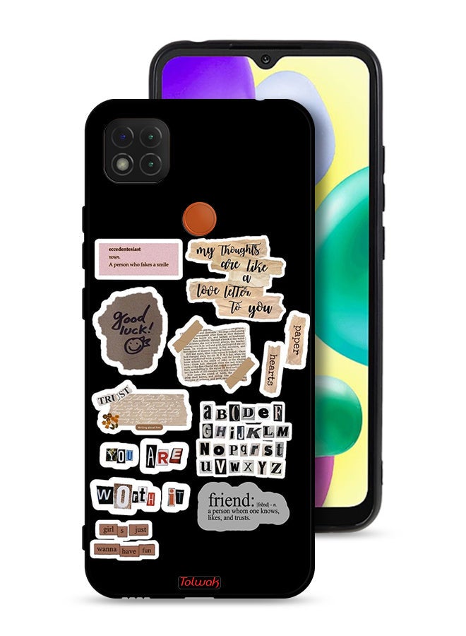 Tolwak Xiaomi Redmi 9C Protective Case Cover Good Luck Quotes Stickers - Image 1