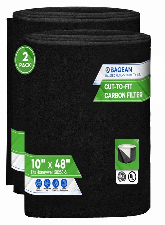 Bagean Carbon Pre Filter A 10" x 48" Compatible with Honeywell 50250-S & Kaz 50250 - Fits Honeywell Air Purifier Filter Replacement - Activated Carbon Prefilter A Filters Odor & Freshen the Air (2-Pk) - Image 1