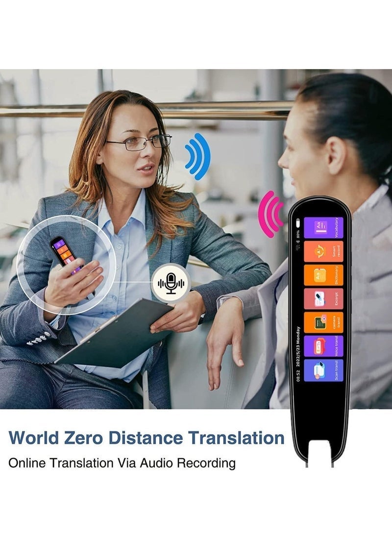 MD04 Smart Translation Pen – OCR Scan Reader, Text-to-Speech Voice Reader, and Real-Time Translator – Multi-Language Portable Reading Device for Students, Travelers, and Language Learners