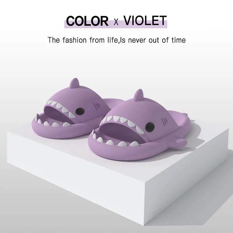 Y&D Summer Shark Insulated Home for Slippers for Men and Women Cute Couple's Design with EVA Outsole Popular Outer-Wear for Use - Image 1