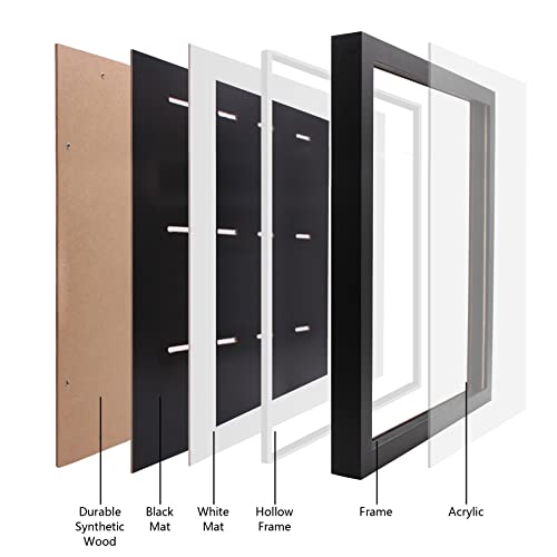 WANLIAN Medal Display Case 15 Medals Display Shadow Box Frame 3D Medal Box Photo Frame for Runners Marathon Triathlon Soccer Gymnastics All Sports Medals Award Insignia Black 20x16 - Image 3