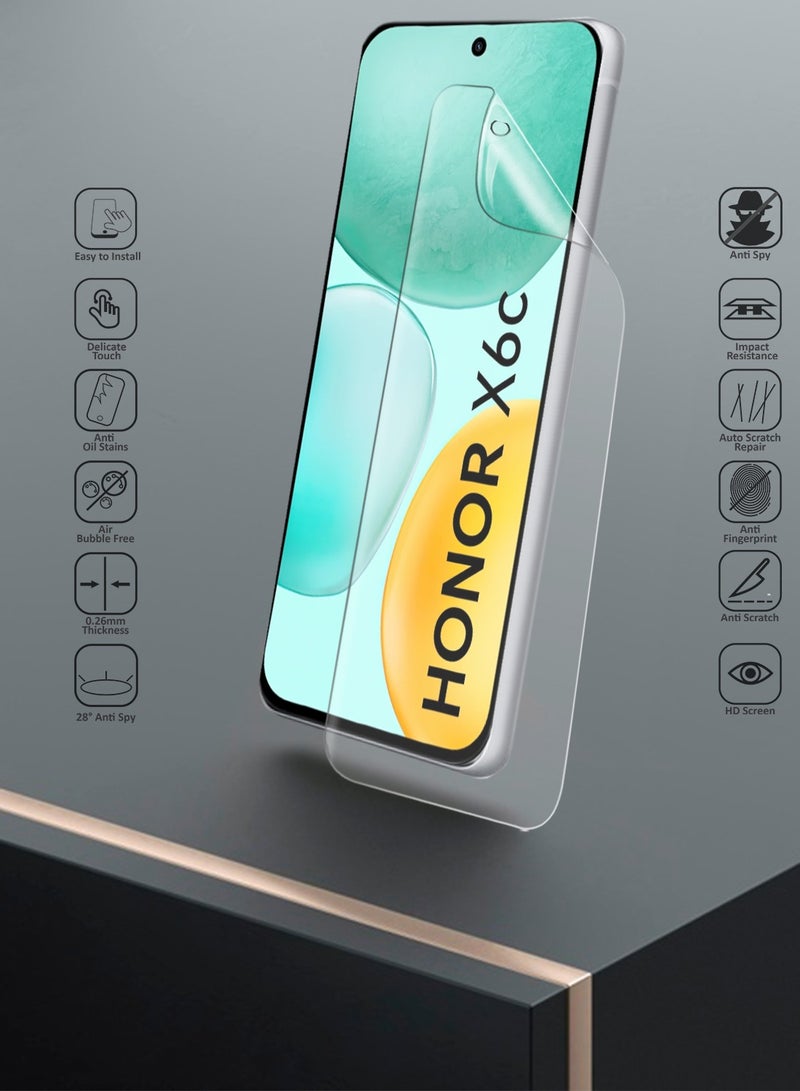 Wtech Honor X6c 4G 2025 Premium Hydrogel Film Thin and Flexible Screen Protector (MSHFMN) - Clear - Image 2