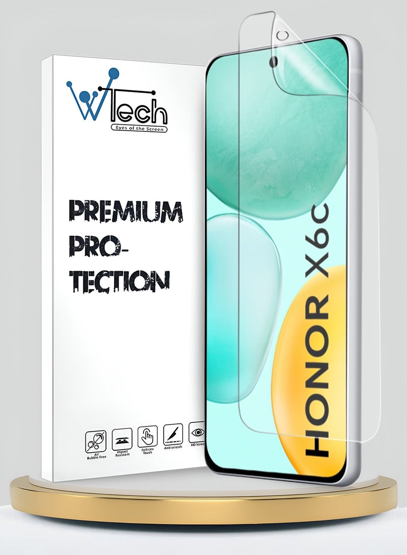 Wtech Honor X6c 4G 2025 Premium Hydrogel Film Thin and Flexible Screen Protector (MSHFMN) - Clear - Image 1