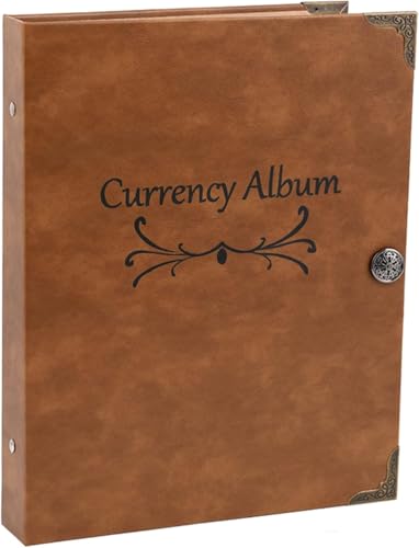 Jayen 120 Pockets Currency Album 150 Pockets Coin Collecting Album Paper Money Banknote Collection Book Bills Holders Supplies for Collectors 405 Sheets - Image 1