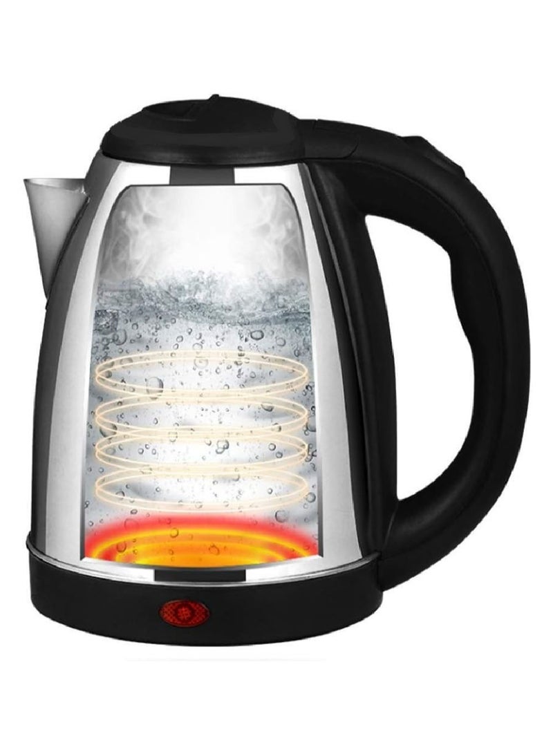 Arabest Stainless Steel Electric Kettle with 360-Degree Rotation Base, Auto Safety Off, Perfect for Boiling Water, Milk & Tea, Protection from Overheating and Dry Boil 2 L Silver  - Image 2