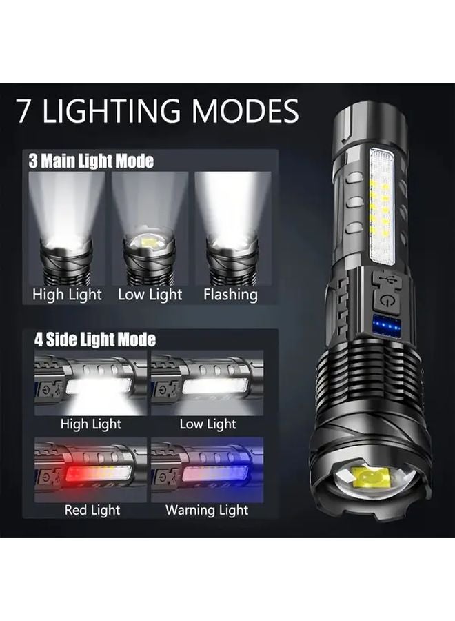 Rechargeable Multifunctional Flashlight 1pc Long Battery Life Multiple Brightness Modes - Image 5