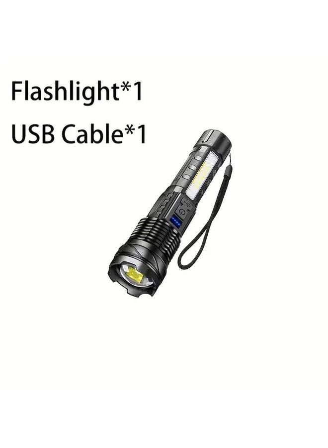 Rechargeable Multifunctional Flashlight 1pc Long Battery Life Multiple Brightness Modes - Image 1