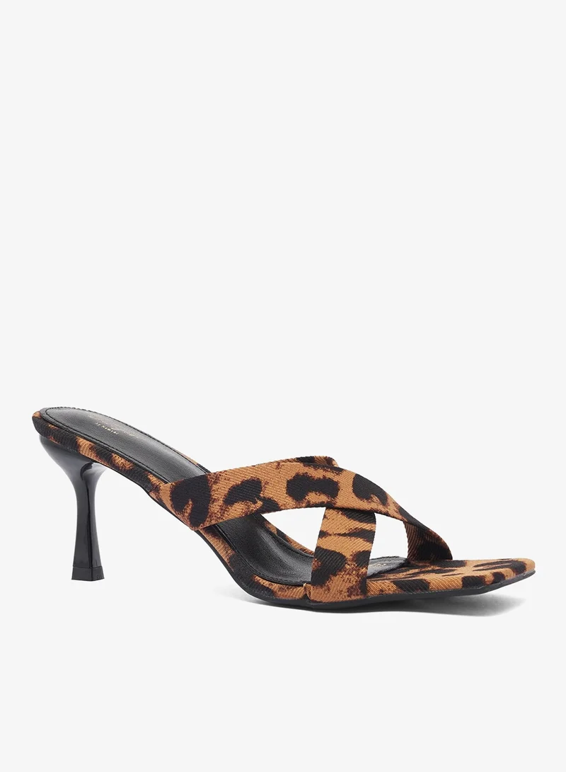 Ginger Leopard Heeled Sandals for Women | Best Price UAE