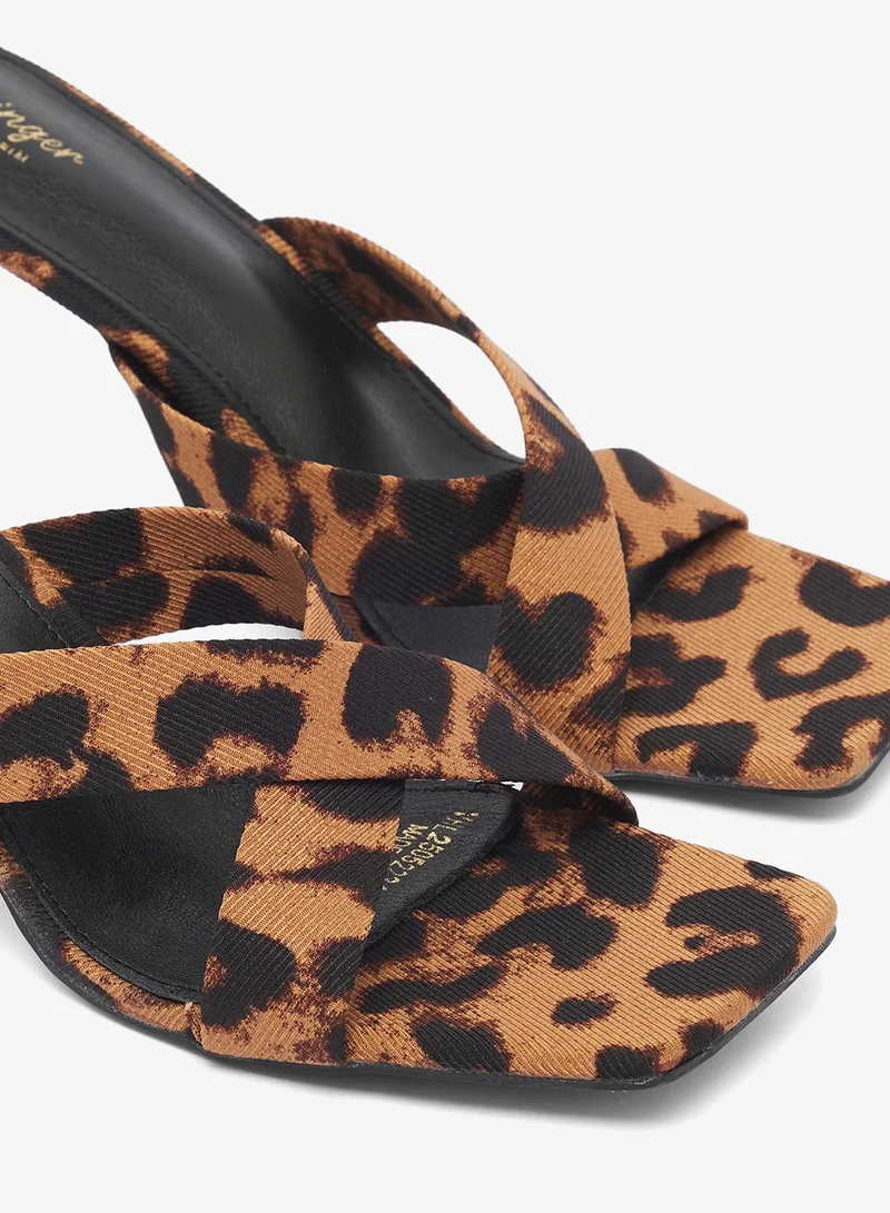 Ginger Leopard Heeled Sandals for Women | Best Price UAE