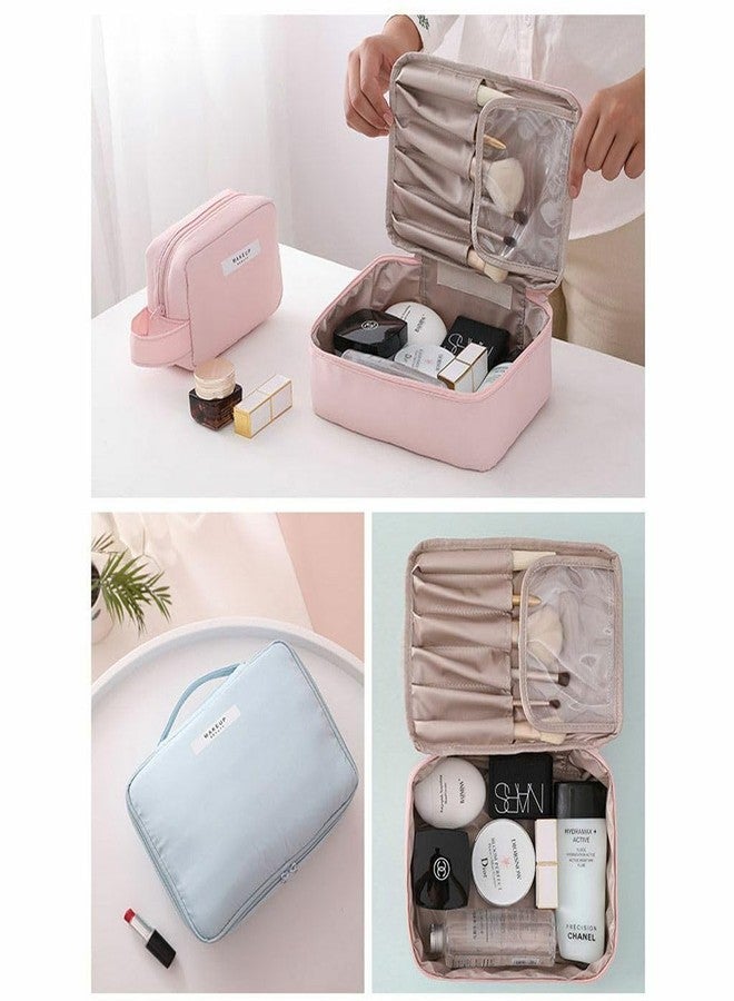 HOMENITY هومينيتي® - حقيبة أدوات تجميل للسفر مع منظم مكياج وقسم قابل للتعديل - Image 4