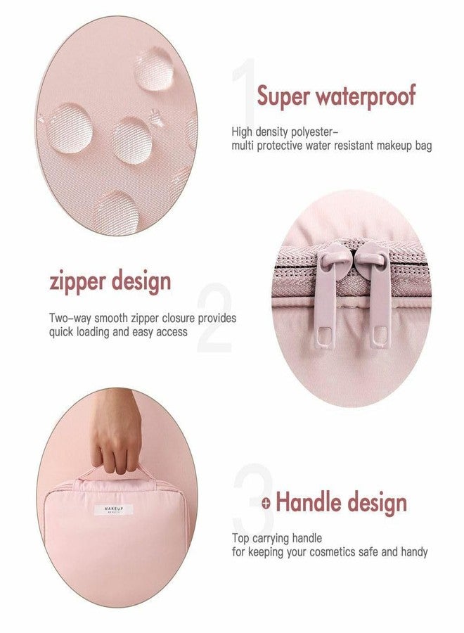 HOMENITY هومينيتي® - حقيبة أدوات تجميل للسفر مع منظم مكياج وقسم قابل للتعديل - Image 5