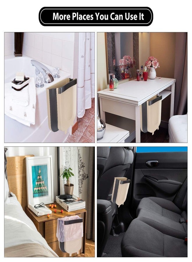 Delzon Cabinet Hanging Dustbin Trash Box, Foldable Garbage can Waste Bins Room Car Box, Kitchen Tools Foldable Waste Bins,Home And Outdoor Garbage can & Hanging Trash Holder Dustbin - Image 4