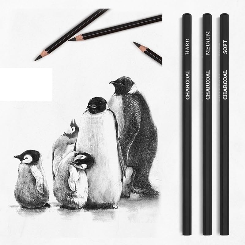 Corslet 31 PC Drawing Pencils for Artists Kit 1 Hb Pencil Kit with A5 Sketch Book Sketching Kit Charcoal Pencil Art Supplies for Artist Blending Stump Sketch Pencils Set for Artists Drawing Kit Set - Image 4