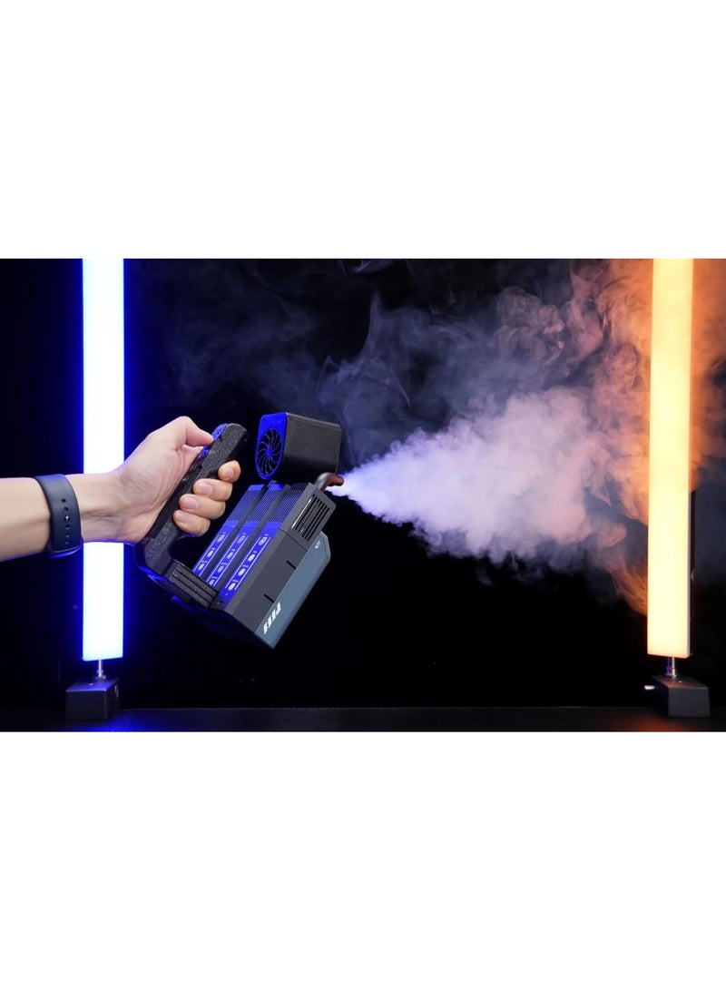 عدة PMI Smoke Ninja Pro Trident – آلة دخان صغيرة محمولة لاسلكية تعمل بالبطارية للحفلات، التصوير، المسرح، والمؤثرات الفيديوية - Image 4
