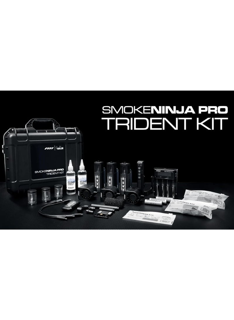 عدة PMI Smoke Ninja Pro Trident – آلة دخان صغيرة محمولة لاسلكية تعمل بالبطارية للحفلات، التصوير، المسرح، والمؤثرات الفيديوية - Image 2