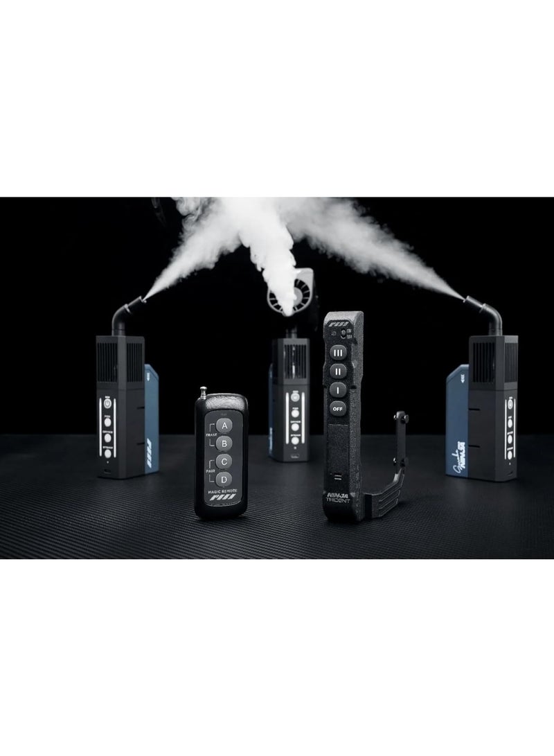 عدة PMI Smoke Ninja Pro Trident – آلة دخان صغيرة محمولة لاسلكية تعمل بالبطارية للحفلات، التصوير، المسرح، والمؤثرات الفيديوية - Image 5