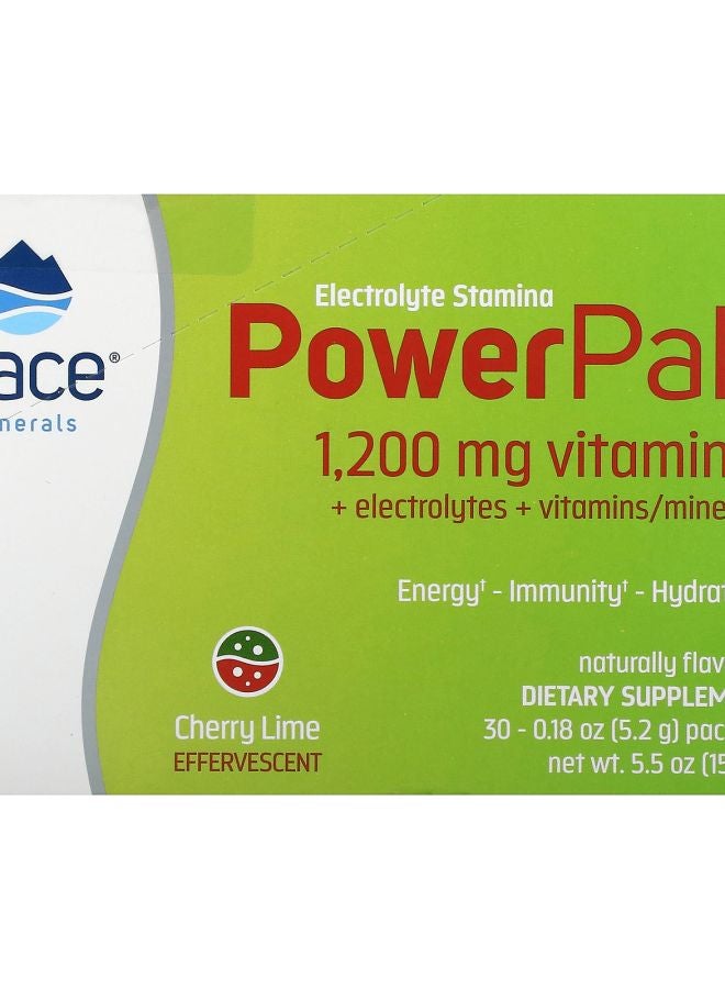 Trace Minerals Electrolyte Stamina PowerPak Cherry Lime 30 Packets 0.18 oz (5.2 g) Each