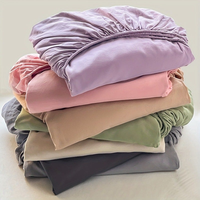 1pc Solid Color Brushed Bed Skirt Without Pillowcase - Image 3