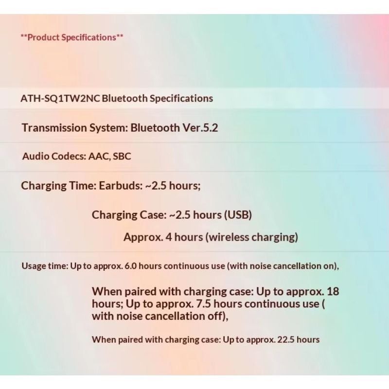 أوديو سماعة لاسلكية Audio Audio Technica SQ1TW2NC - Image 4