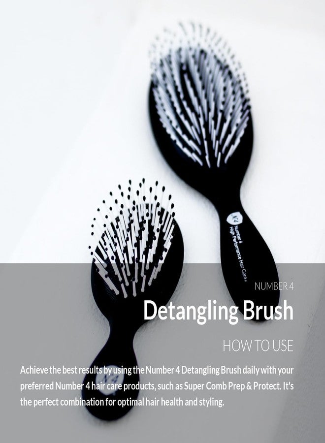 Number 4 Detangling Brush - Anti-Breakage Hairbrush for Wet or Dry Hair, All Hair Types, Minimizes Pain & Protects Against Split Ends - Image 3