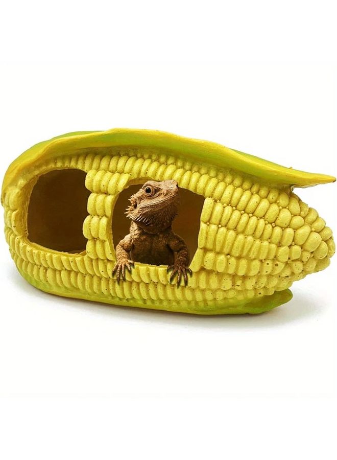 Cactus Color Corn Like Bearded Dragon Hideout Cave Reptile Tank Decoration Easy Clean - Image 2