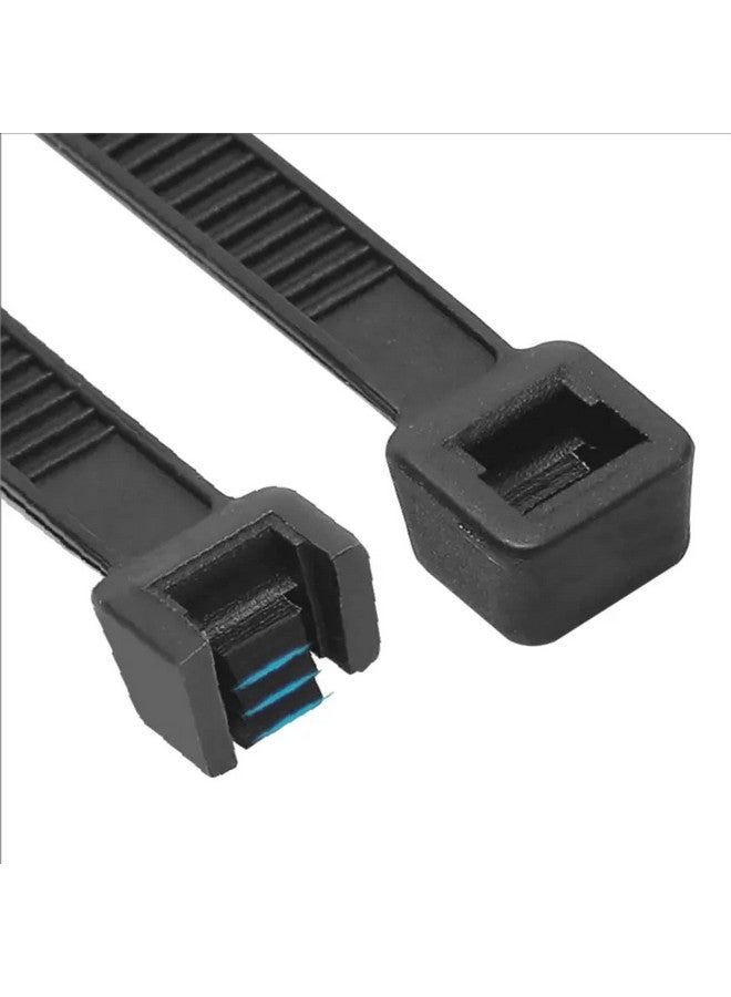 Hian Black Nylon Cable Tie Combo Pack - Assorted Sizes and Lengths Wire Ties Multipack for Cable Management, Organization, and Fastening - Industrial Grade Black Zip Tie Set. - Image 3