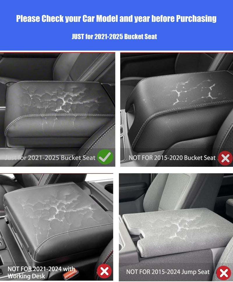 INTGET Car Center Console Armrest Cover for Ford F150 - Image 2