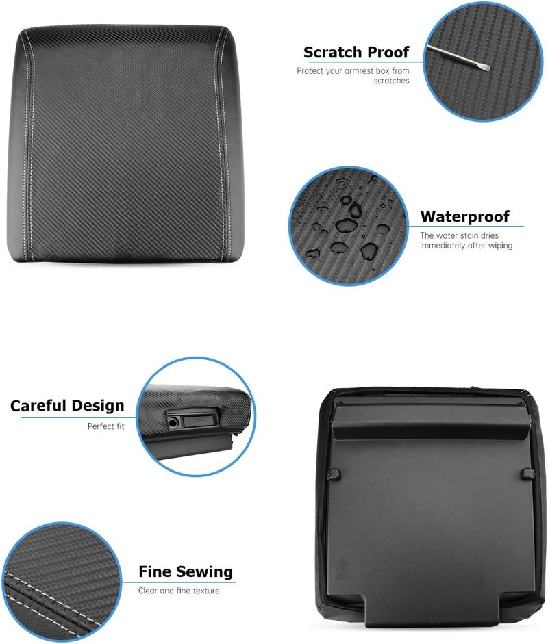 INTGET Car Center Console Armrest Cover for Ford F150 - Image 4
