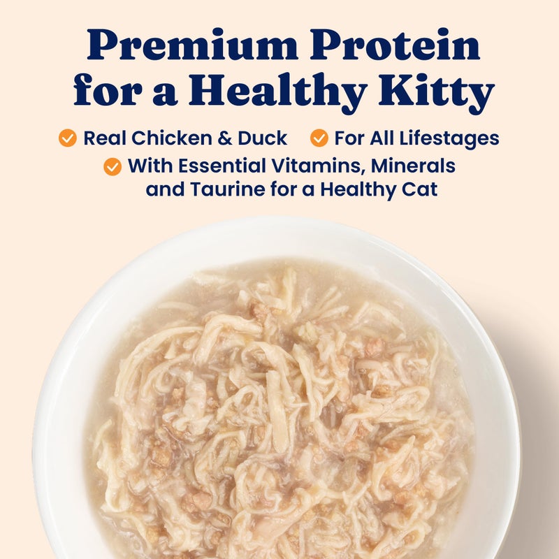 Solid Gold Wet Cat Food Shreds in Gravy - Healthy Canned Cat Food Made w/Real Chicken & Duck Shreds, Vitamins & Minerals - Grain Free & Gluten Free Canned Meals for Cats & Kittens - 24ct/3oz Can - Image 2
