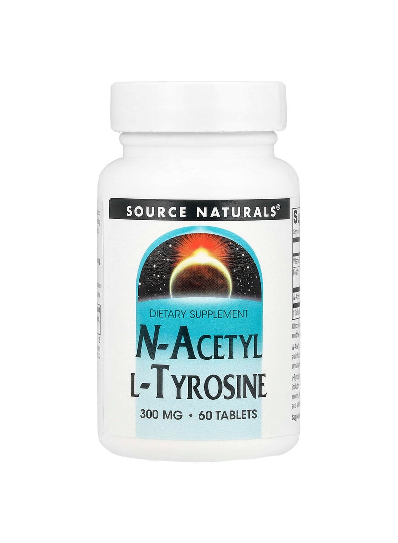 Source Naturals N-Acetyl L-Tyrosine, 300 mg, 60 Tablets