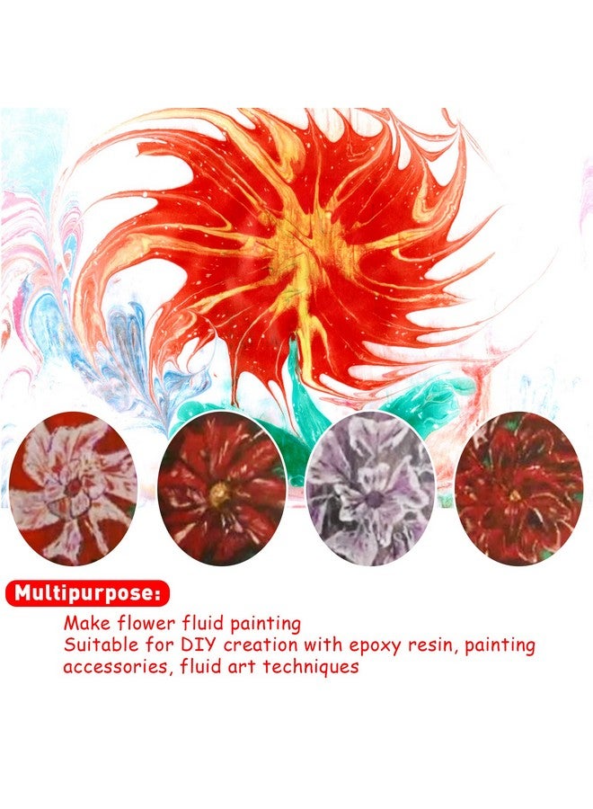 Kunyeah 6Pcs/Set Flower Pour Cups Silicone Split Cup For Paint Pouring Acrylic Pouring Flower Strainers Fluid Art Pour Diy Resin Molds For Making Painting Tools Drawing Accessories (Blue) - Image 2