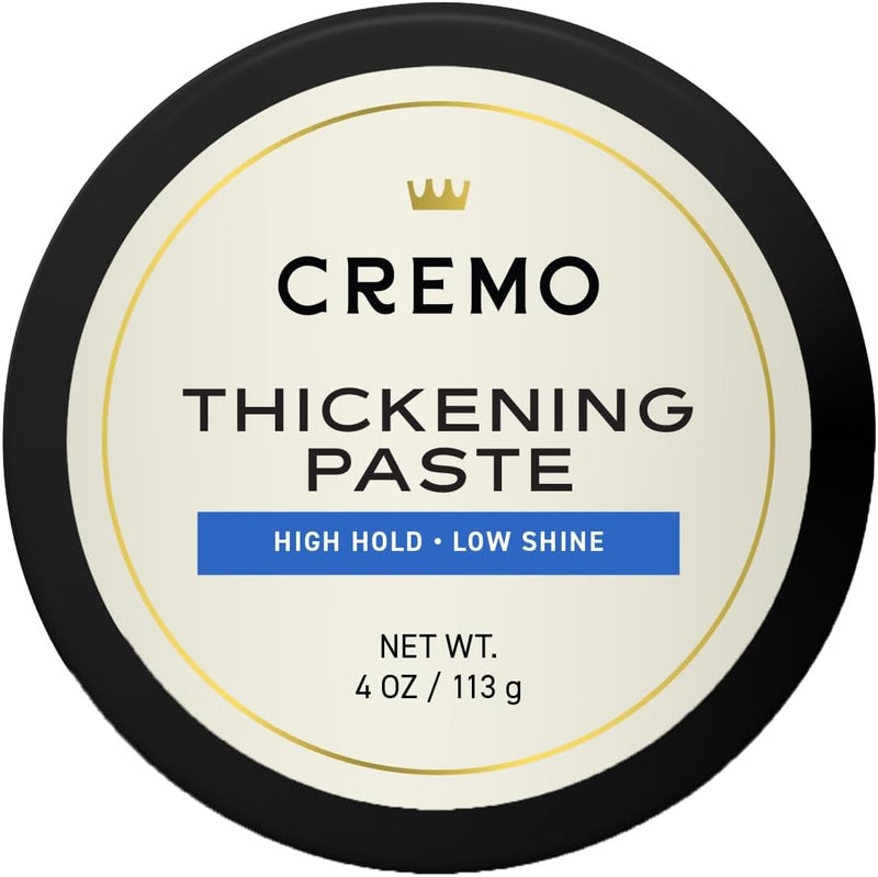 cremo Mens Hair Paste - Premium Barber Grade Thickening Paste with High Hold and Low Shine, 4 Oz - Image 1