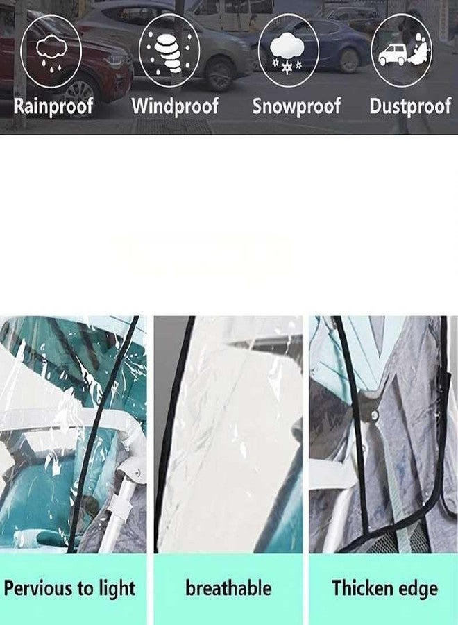 hito Stroller Rain Cover Wind Rainproof Dustproof Ventilation EVA Material - Image 4