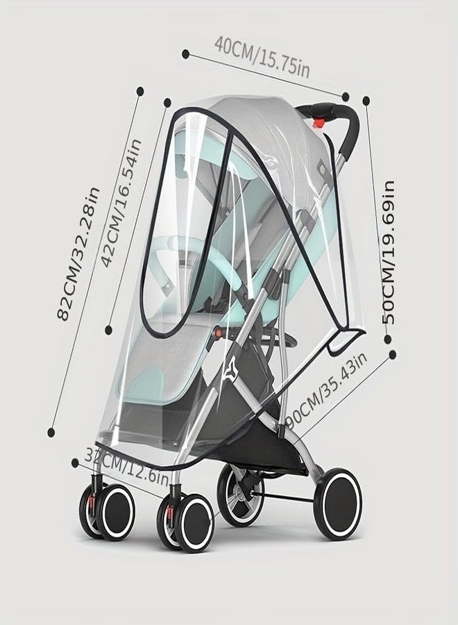 hito Stroller Rain Cover Wind Rainproof Dustproof Ventilation EVA Material - Image 3