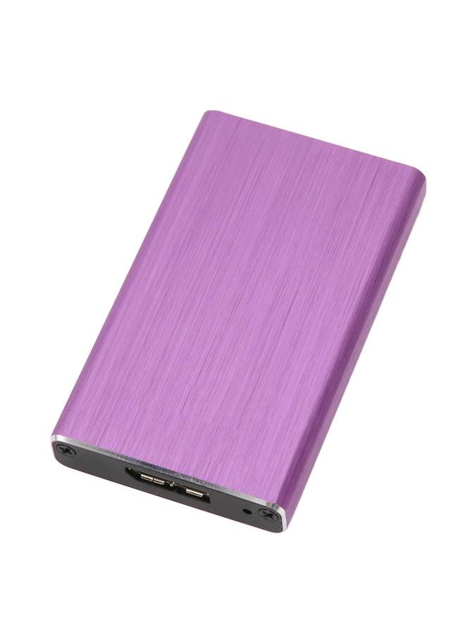 Thoraya USB3.0 to mSATA Enclosure SSD box USB3.0 high speed 6Gbps transmission with USB3.0+Type-C double-headed data cable supports UASP purple  - Image 3