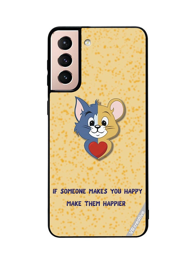 VR CREATIVE Protective Case Cover For Samsung Galaxy S21 5G Tom Jerry Design Multicolour - Image 1