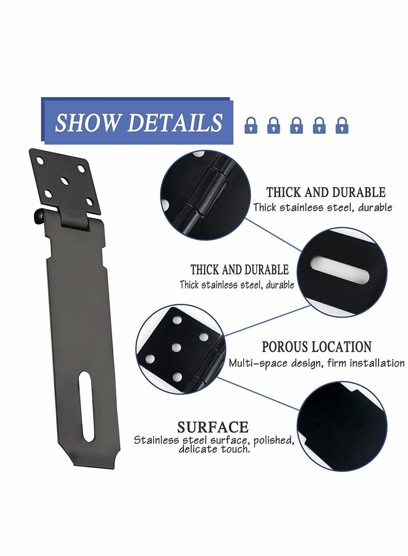 Password Combination Door Lock Latch 4 Inch Stainless Steel Security Hasp Zinc Alloy Padlocks Heavy Duty for Doors Windows Lockers Drawers Pet Cages Cabinets 2 Pack - Image 5
