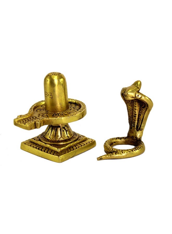 ESPLANADE Brass Shiv Ling Shiva Lingam with Sheshnaag Statue Idol Murti for Home Temple and Pooja - 4" inches - Image 4