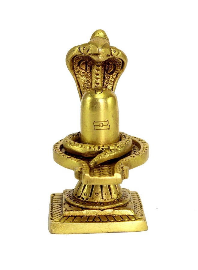 ESPLANADE Brass Shiv Ling Shiva Lingam with Sheshnaag Statue Idol Murti for Home Temple and Pooja - 4" inches - Image 3