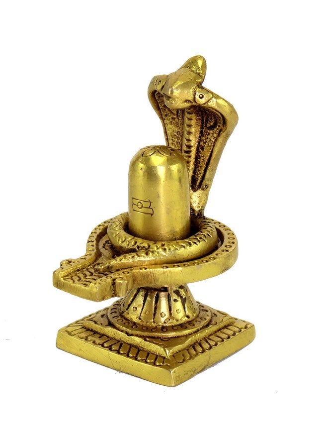 ESPLANADE Brass Shiv Ling Shiva Lingam with Sheshnaag Statue Idol Murti for Home Temple and Pooja - 4" inches - Image 2