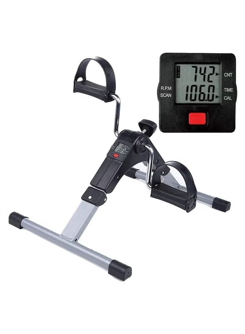 Denx Portable Mini Exercise Bike Pedal Exerciser with LCD Display for Legs and Arms Workout - Adjustable Resistance - 1Year Warranty - Image 1