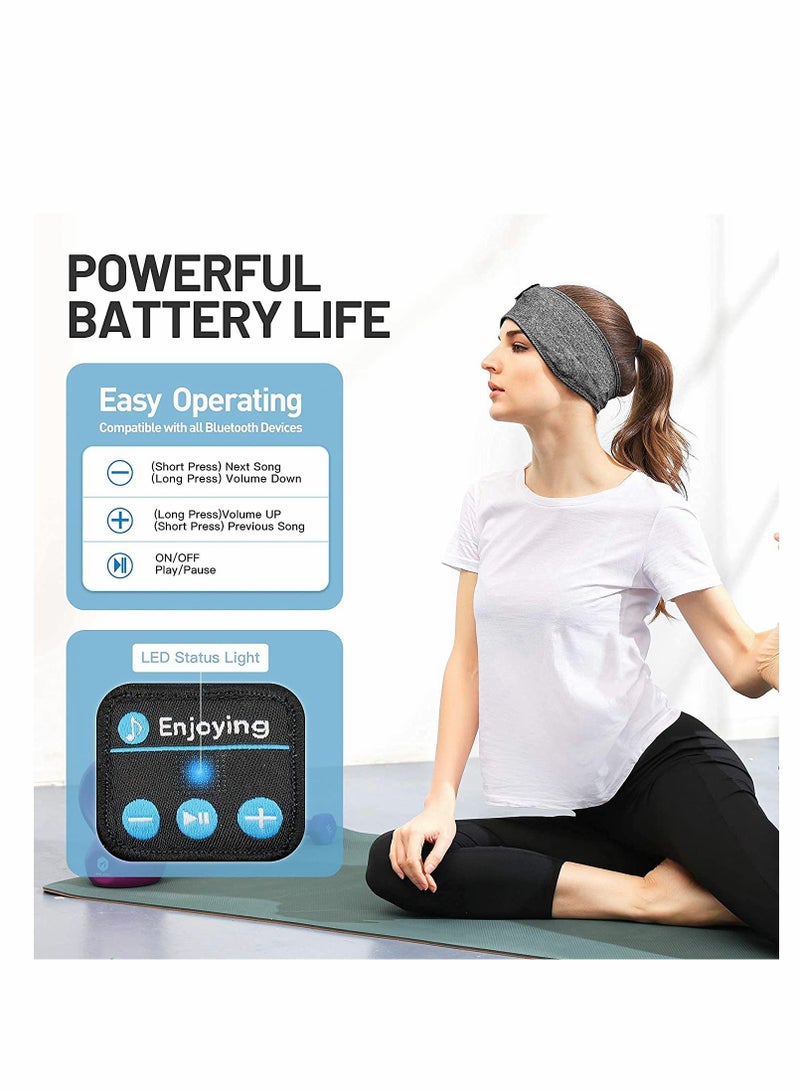 Excefore Sleep Headphones Wireless, V5.0 Sports Headband Headphones with Ultra-Thin HD Stereo Speakers, Ultra-Soft Sleeping Headphones, for Sports, Yoga, Side Sleepers, Air Travel and Relaxation - Image 3