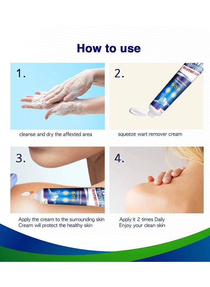 Sumifun 2-PACKS Wart Removal Cream,  Wart Remover for Plantar Warts, Common Warts, Corns, Wart Cream 20g*2 - Image 4