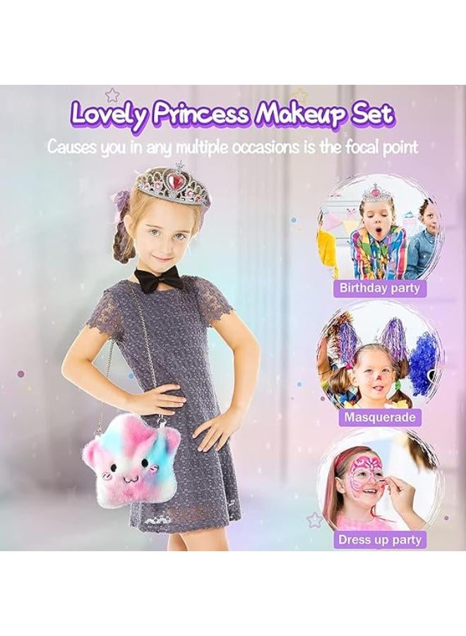 Tiokkss 21 Pcs Kids Makeup Toys for Girls, Princess Dress up Makeup Set with Cute Cosmetic Makeup Bag for Little Girls Birthday Gifts  - Image 5