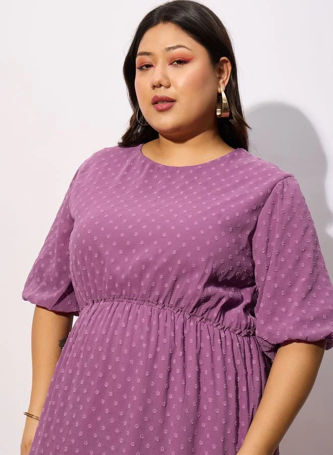 SASSAFRAS Tiered Chiffon Dress